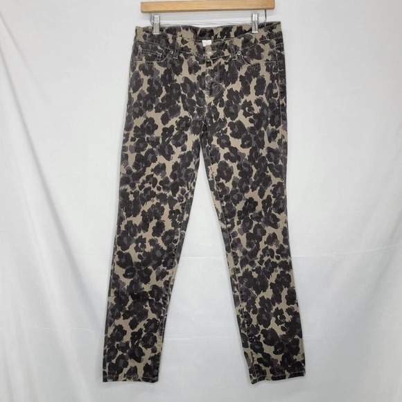London Jeans Leopard Ankle Cropped Jeans - Picture 4 of 11